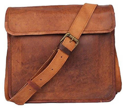 

iHandikart Men & Women Formal Brown Genuine Leather Sling Bag