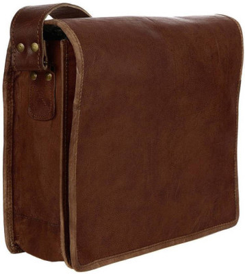 

iHandikart Men & Women Formal Brown Genuine Leather Sling Bag
