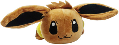 

Toy Mela Eevee Pokemon Go Plush Soft toys Plush toy - cute pokemon laying flat figure BIG soft toy 30 cms - 30 cm(Brown)