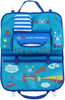 

GOCART Cute Cartoon Car Seat Back Organizer Storage Bags Hanging Car Organizador Bags Pocket Car styling for Kids Children(Blue)
