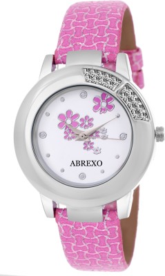 Abrexo Abx-5007-Pink CRYSTAL STUDDED Watch  - For Women   Watches  (Abrexo)