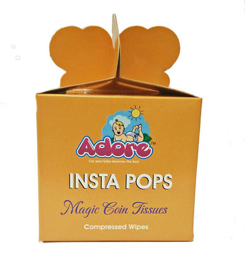 

Adore INSTA POPS Compressed coin tissues pack of 20(20 Pieces)