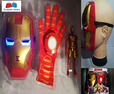 

GRAPPLE DEALS 3 in 1 Beautiful Gift Set Of Avenger (IRON MAN) A Perfect Dress up For Kids.(Multicolor)