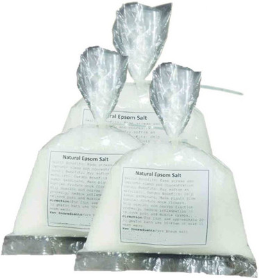healthklock 100% Pure Epsom salt , 750 gm (3 Sachet )(750 g)