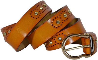 

NMRK,R R Enterprises Women Party Brown Genuine Leather Belt, Light brown;yellowish brown