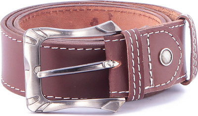 

LASALLE Men Casual Brown Genuine Leather Belt
