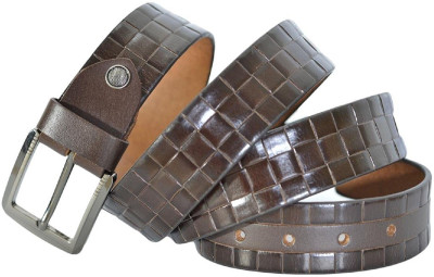 

NMRK,R R Enterprises Men Formal Brown Genuine Leather Belt