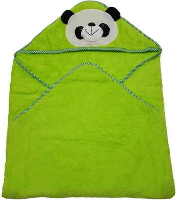 

GoodStart Embroidered  Hooded Baby Blanket(Polyester, Green