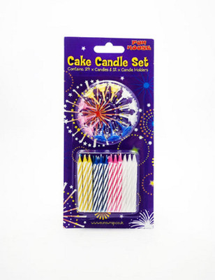 

Fun House Cake Candle Set And Candle Holder Candle(Multicolor, Pack of 24)