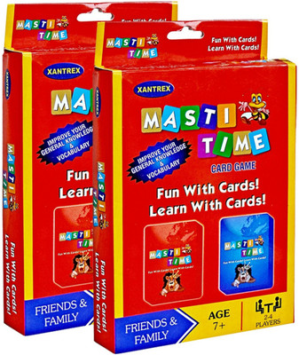 

Masti Time Learning & Educational Flash Card Quiz Game For Kids (Pack of 2)(Red)