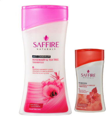 

Saffire Rosemary And Tea Tree Anti-Dandruff Shampoo & Aloevera & Hibiscus Conditioner(Set of 2)