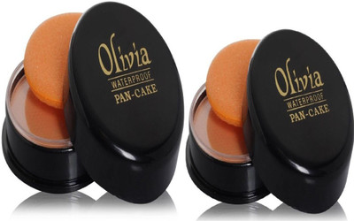 

Olivia Waterproof Pan-Cake Concealer (23 Fresh Peach) Compact(Brown, 25 g)
