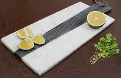 

Organic Home White And Grey Marble Chopping Board Marble Cutting Board(White, Grey)