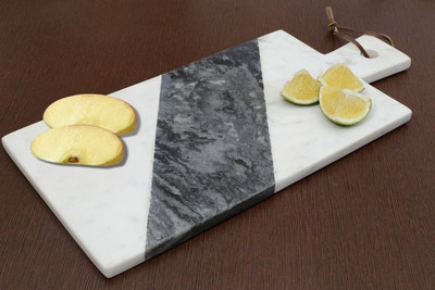 

Organic Home Dual Tone Square Marble Chopping Board Marble Cutting Board(White, Grey)