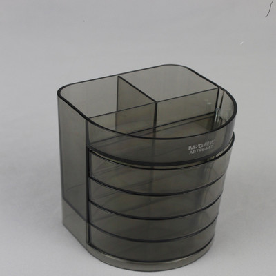 

Vegainter 5 Compartments PLASTIC, TRANSPARENT PEN STAND(Black)