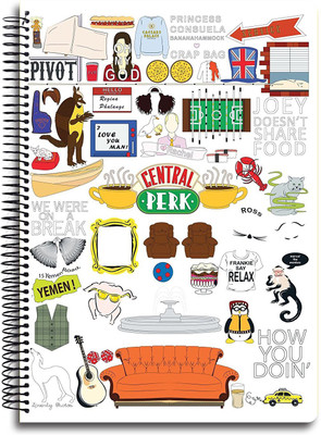 

MC SID RAZZ A4 Notebook(Friends-Tv Series, Multicolor, Pack of 2)