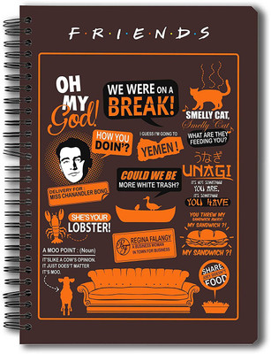 

MC SID RAZZ A5 Notebook(Friends-Tv Series, Multicolor, Pack of 4)