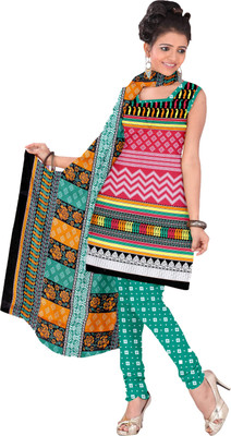 

Anshul Textile Crepe Printed Salwar Suit Dupatta Material(Un-stitched), Multicolor