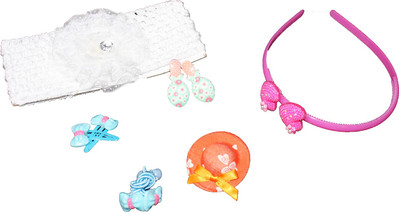 

Wonder Star Combo of 6 hair accessories for Daily/Party use Hair Band, Tic Tac Clip, Rubber Band, Hair Pin(Multicolor)