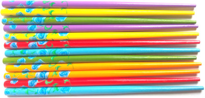 

Darpan Rose Printed Wooden Stick Bun Stick(Multicolor)