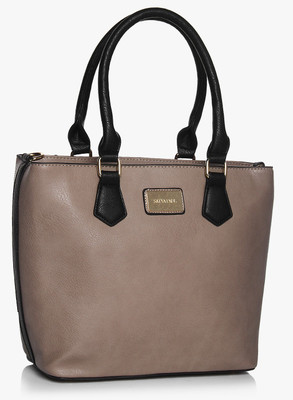 

Satya Paul Shoulder Bag(Black, Beige), Beige;black