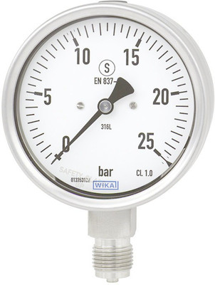 

Wika 232.50.100 Range 0 to 25 kg/cm² with psi Pressure Gauge Hydrometer