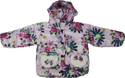 

Cheeseling Full Sleeve Floral Print Baby Girl's Jacket, Multicolor