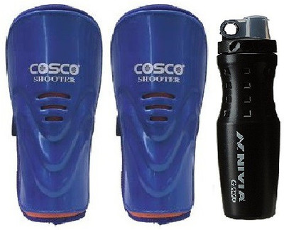 

Cosco Combo of two, one Pair of 'Shooter' Shin Guard and one 'G 2020' Sipper (Color On Availability) Football Kit
