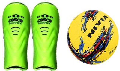 

Cosco Combo of two, one Pair of 'Shooter' Shin Guard and one 'Storm' Football (Color On Availability) Football Kit