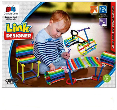

GRAPPLE DEALS Link Designer Make Endless Combination For Child Mind Development And Imagination For Kids.(Multicolor)