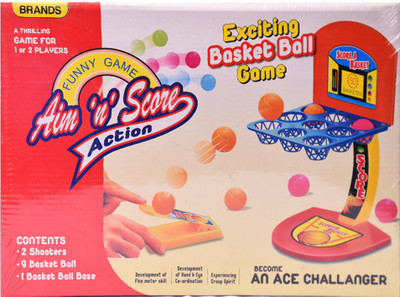 

Toys Factory Little Treasures Ball Shoot Basketball Game, Mini Version for the Home or Office Loved By Adults and Kids(Multicolor)