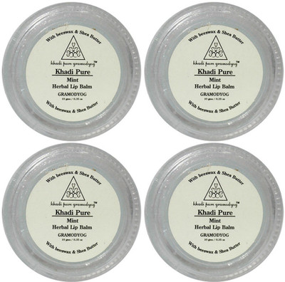 

Khadi Pure Herbal Mint Lip Balm Mint(Pack of: 4, 40 g)