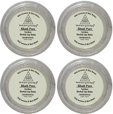 

Khadi Pure Herbal Lychee Lip Balm Fruity(Pack of: 4, 40 g)