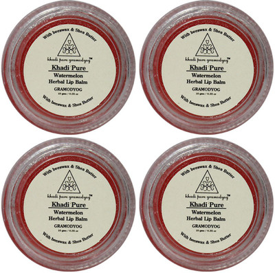 

Khadi Pure Herbal Watermelon Lip Balm Fruity(Pack of: 4, 40 g)