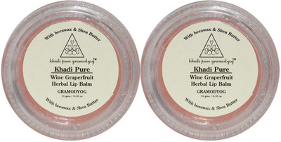 

Khadi Pure Herbal Wine Grape Fruit Lip Balm Fruity(Pack of: 2, 20 g)
