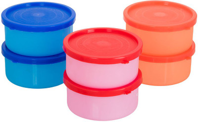 

Philco Pack of 6 container-6 plastic container 6 Containers Lunch Box(1200 ml), Multicolor