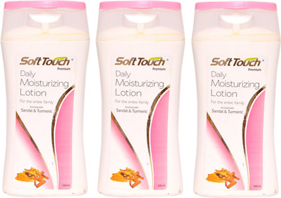 

Soft Touch Sandal & Turmeric Daily Moisturizing Lotion Pack of 3(100 ml)