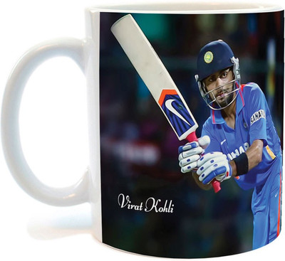 

Juvixbuy Virat Kohli Printed Coffee Ceramic Mug(325 ml), Multicolor