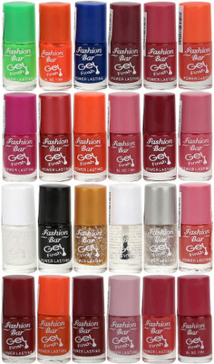 

Fashion Bar Nail Polish Lowest Price Combo 1020 Muticolor(Pack of 24)