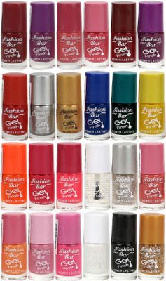 

Fashion Bar Nail Polish Lowest Price Combo 1043 Muticolor(Pack of 24)