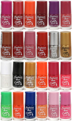 

Fashion Bar Nail Polish Lowest Price Combo 1037 Muticolor(Pack of 24)