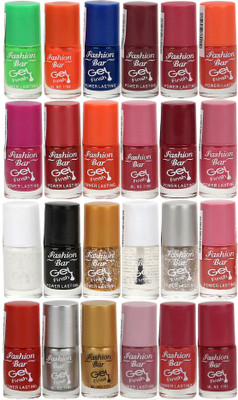 

Fashion Bar Nail Polish Lowest Price Combo 1015 Muticolor(Pack of 24)