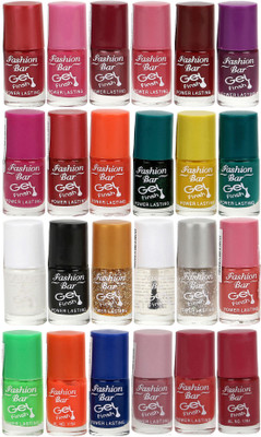 

Fashion Bar Nail Polish Lowest Price Combo 1018 Muticolor(Pack of 24)