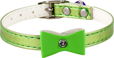 

SRI Designer Adjustable Bow Design Collar For Puppy/Cat Cat Everyday Collar(, GREEN
