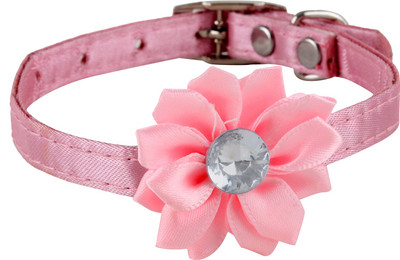 

SRI High Quality Designer Adjustable Flower Collar For Puppy/Cat Cat Everyday Collar(, PINK