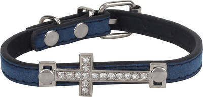 

SRI Designer Embellishment Adjustable Collar For Puppy/Cat Cat Everyday Collar(, BLUE