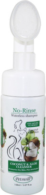 

PETSWILL Petswill No Rinse Waterless Shampoo (coconut and aloe cleanser)150 ml Allergy Relief, Anti-dandruff, Anti-fungal, Anti-itching, Anti-microbial, Anti-parasitic, Conditioning, Flea and Tick, Hypoallergenic, Whitening and Color Enhancing coconut oil
