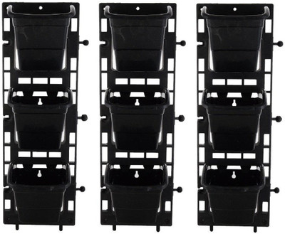 

SPHINX Vertical Garden Hanging Planters ( 3 frames + 9 pots) Plant Container Set(Plastic)