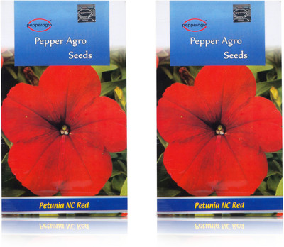 

Pepper Agro Petunia Scarlet Red Flower seeds Seed(500 per packet)