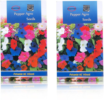 

Pepper Agro Petunia Pendula Mixed Flower seeds Seed(300 per packet)